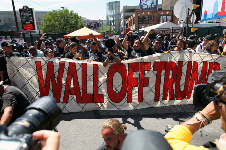 Trump wall protestors