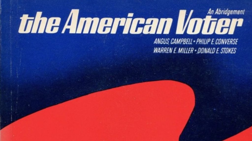 The American Voter (book cover), by Angus Campbell, Philip E. Converse, Warren E. Miller, and Donald E. Stokes