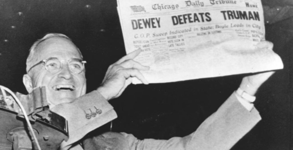 Dewey Defeats Truman headline