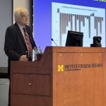 Michael Traugott at the ISR dais